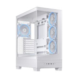 CASE (เคส) ASUS A31 PLUS TEMPERED GLASS ARGB (WHITE)(ATX) (2Y)
