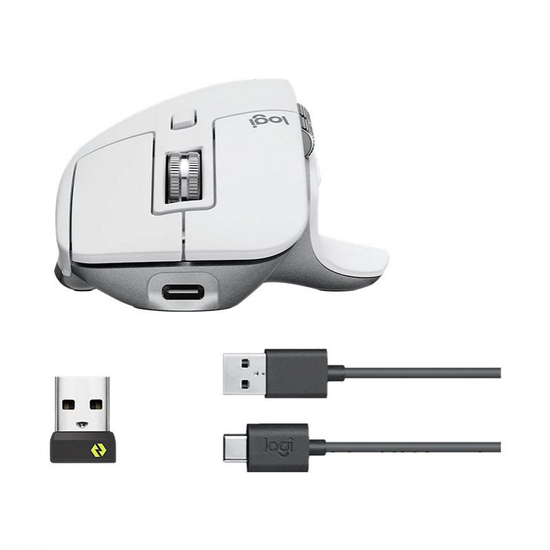 MOUSE (เมาส์) LOGITECH MX MASTER 3S (PALE GRAY) (1Y) - Image 7