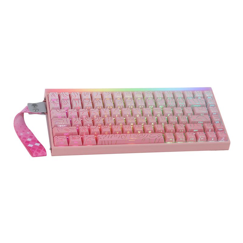 KEYBOARD (คีย์บอร์ด) AULA HERO 84 HE SIDE PRINTED (PINK) NEPTUNE MAGNETIC SWITCH (EN) (2Y) - Image 10