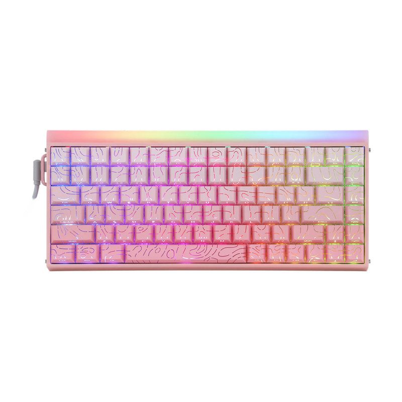 KEYBOARD (คีย์บอร์ด) AULA HERO 84 HE SIDE PRINTED (PINK) NEPTUNE MAGNETIC SWITCH (EN) (2Y) - Image 12