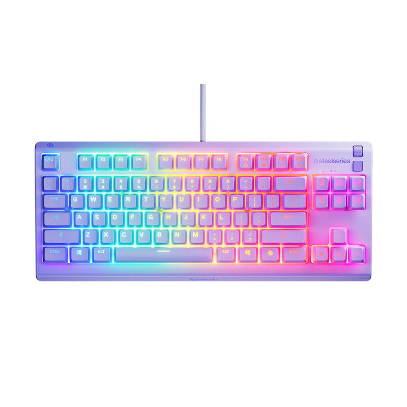 KEYBOARD (คีย์บอร์ด) STEELSERIES APEX 3 TKL RGB (LAVENDER) (EN) (2Y)