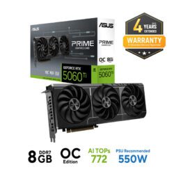 VGA(การ์ดจอ) ASUS PRIME GEFORCE RTX 5060 TI OC EDITION  - 8GB GDDR7 (PRIME-RTX5060TI-O8G) (3Y)