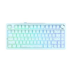 Alternative view of KEYBOARD (คีย์บอร์ด) AULA F75 3IN1 WIRELESS SIDE PRINT CONTOUR (WHITE) [SKY BLUE SWITCH] (EN) (2Y)
