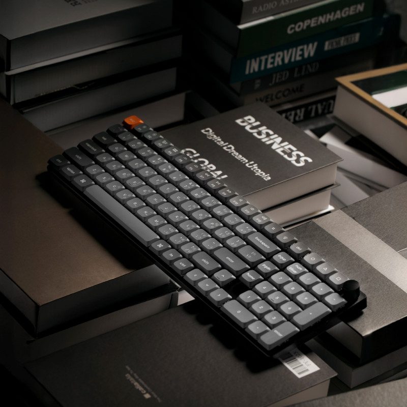 KEYBOARD (คีย์บอร์ด) KEYCHRON K17 MAX QMK WIRELESS (GATERON LOW PROFILE 2.0 RED SWITCH) (BLACK) (EN/TH) (2Y) - Image 2