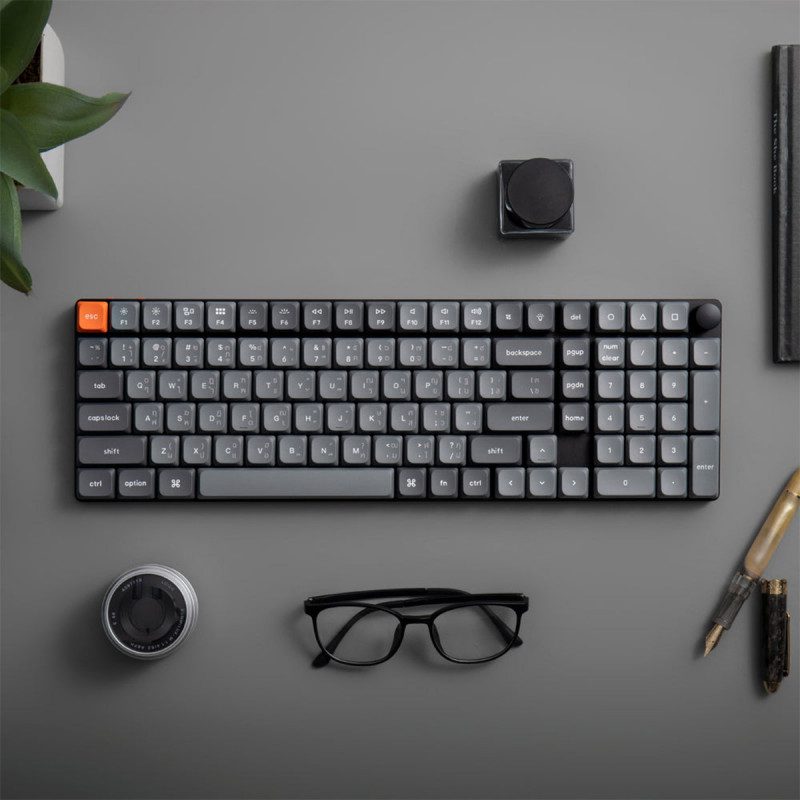 KEYBOARD (คีย์บอร์ด) KEYCHRON K17 MAX QMK WIRELESS (GATERON LOW PROFILE 2.0 RED SWITCH) (BLACK) (EN/TH) (2Y) - Image 3