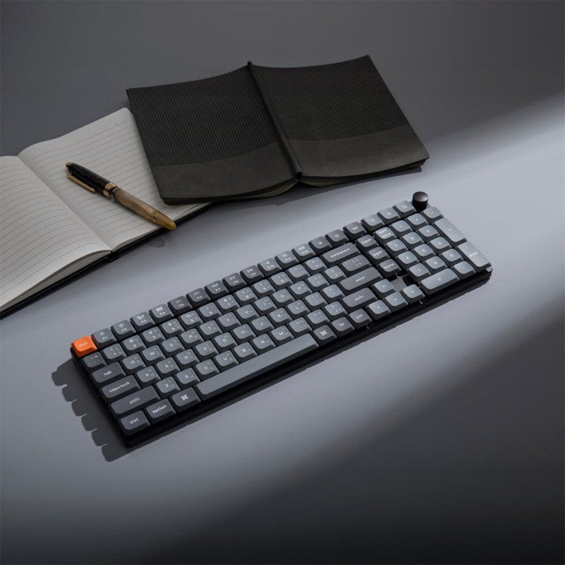 KEYBOARD (คีย์บอร์ด) KEYCHRON K17 MAX QMK WIRELESS (GATERON LOW PROFILE 2.0 RED SWITCH) (BLACK) (EN/TH) (2Y) - Image 4