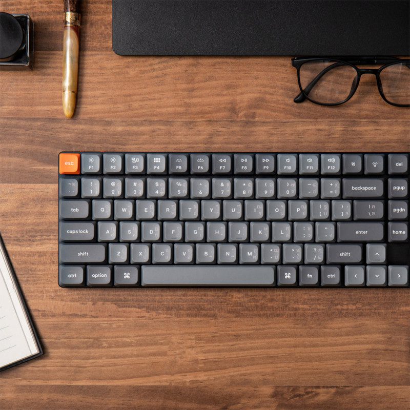 KEYBOARD (คีย์บอร์ด) KEYCHRON K17 MAX QMK WIRELESS (GATERON LOW PROFILE 2.0 RED SWITCH) (BLACK) (EN/TH) (2Y) - Image 6