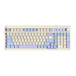 KEYBOARD (คีย์บอร์ด) AULA S99 (WHITE/PURPLE) 3IN1 WIRELESS [MEMBRANE SWITCH] (EN/TH) (2Y)