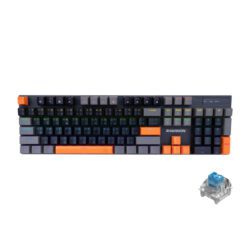 KEYBOARD (คีย์บอร์ด) NUBWO X62 RHIANNON (BLACK/GRAY/ORANGE) (BLUE SWITCH) (EN/TH) (2Y)