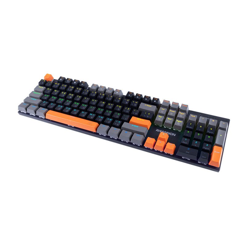 KEYBOARD (คีย์บอร์ด) NUBWO X62 RHIANNON (BLACK/GRAY/ORANGE) (RED SWITCH) (EN/TH) (2Y) - Image 4