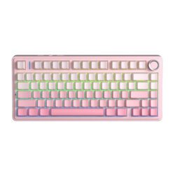 KEYBOARD (คีย์บอร์ด) AULA F75 SIDE PRINTED (GRADIENT PINK) 3IN1 WIRELESS [SAKURA SWITCH] (EN) (2Y)