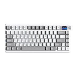KEYBOARD (คีย์บอร์ด) AULA NOVA75 (WHITE/GRAY) 3IN1 WIRELESS (STAR SWITCH) (EN/TH) (2Y)