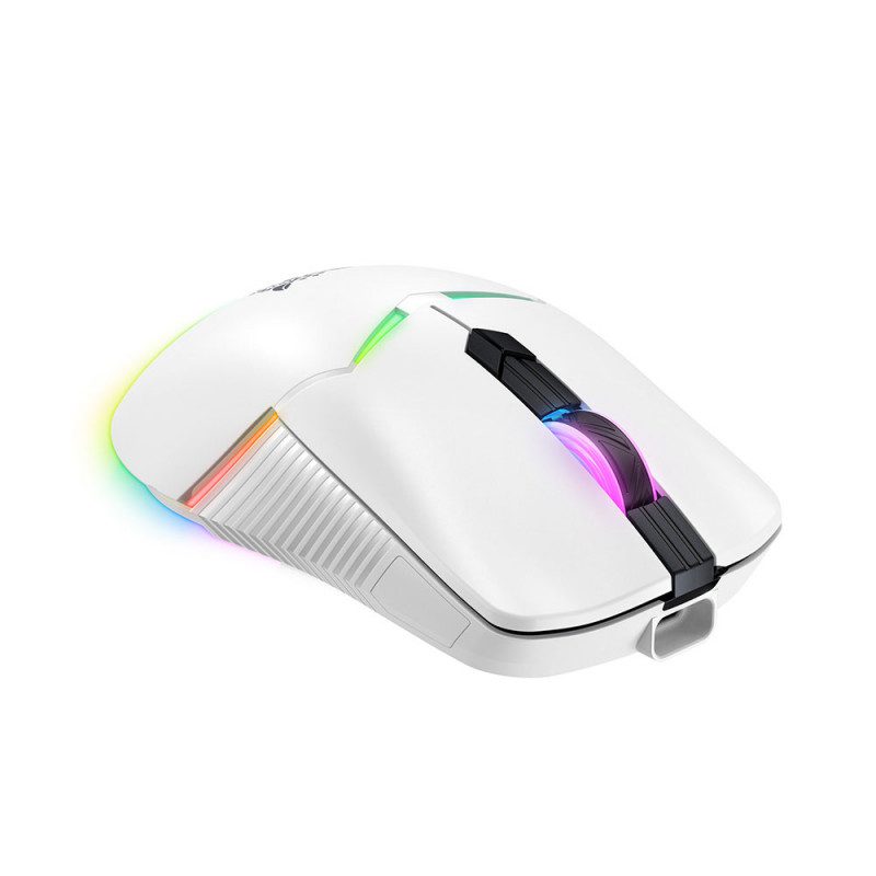 MOUSE (เมาส์) ONIKUMA KITSU TRI-MODE WIRELESS GAMING MOUSE : WHITE (2Y) - Image 5