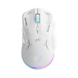 MOUSE (เมาส์) ONIKUMA OKAMI DUAL MODE GAMING MOUSE : WHITE (2Y)