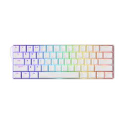 KEYBOARD (คีย์บอร์ด) MONSGEEK FUN60 ULTRA (WHITE) (AKKO GLARE MAGNETIC SWITCH) (EN) (1Y)