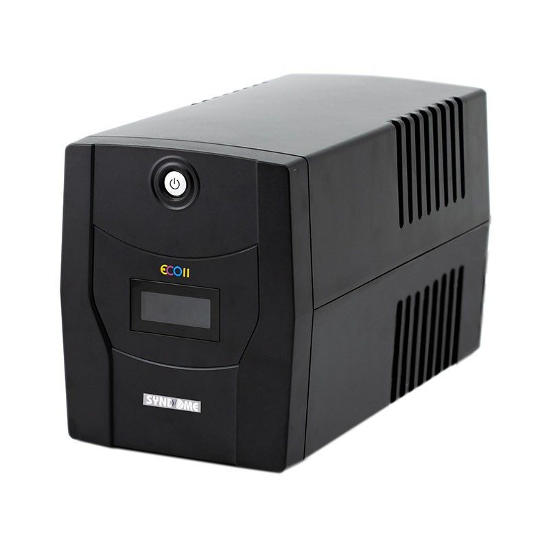 UPS (อุปกรณ์สำรองไฟ) SYNDOME ECO II-1200-LCD (1200VA/720WATT) BLACK (2Y) - Image 2