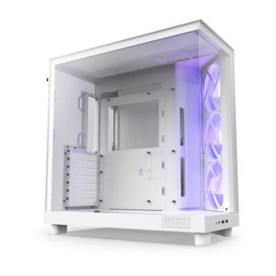 CASE (เคส) NZXT H6 FLOW RGB (WHITE)(ATX) : CC-H61FW-R1