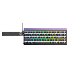 KEYBOARD (คีย์บอร์ด) AULA HERO68 HE SIDE PRINTED (BLACK) URANUS MNT SWITCH (EN) (2Y)
