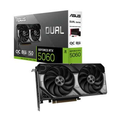 VGA(การ์ดจอ) ASUS DUAL GEFORCE RTX 5060 OC EDITION - 8GB GDDR7 (DUAL-RTX5060-O8G) (3Y)