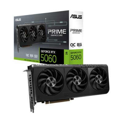 VGA(การ์ดจอ) ASUS PRIME GEFORCE RTX 5060 OC EDITION - 8GB GDDR7 (PRIME-RTX5060-O8G) (3Y)
