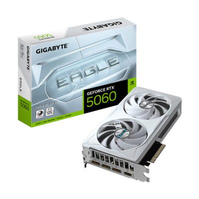 VGA(การ์ดจอ) GIGABYTE GEFORCE RTX 5060 EAGLE OC ICE 8G - 8GB GDDR7 (GV-N5060EAGLEOC ICE-8GD) (3Y)