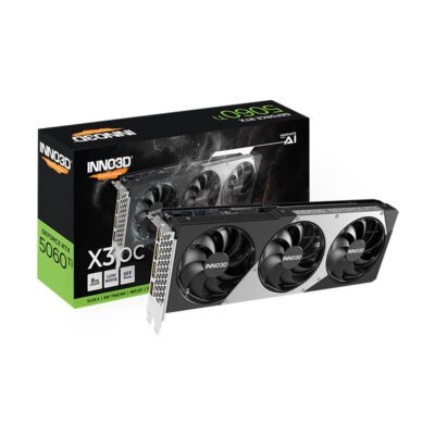 VGA(การ์ดจอ) INNO3D GEFORCE RTX 5060 TI X3 OC - 8GB GDDR7 (N506T3-08D7X-193075L ) (3Y)