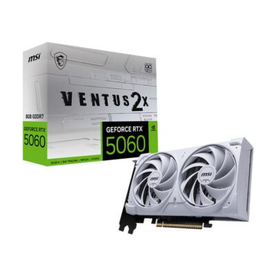 VGA(การ์ดจอ) MSI GEFORCE RTX 5060 VENTUS 2X OC WHITE 8G - 8GB GDDR7 (3Y)