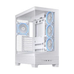 CASE (เคส) ASUS A31 PLUS TEMPERED GLASS ARGB (WHITE)(ATX) (2Y)