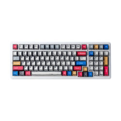 KEYBOARD (คีย์บอร์ด) AULA F99 (COMICS) 3 IN 1 WIRELESS GRAY WOOD SWITCH V.3 HOT (EN/TH) (2Y)