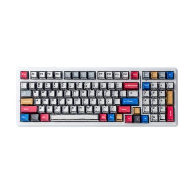 KEYBOARD (คีย์บอร์ด) AULA F99 (COMICS) 3 IN 1 WIRELESS GRAY WOOD SWITCH V.3 HOT (EN/TH) (2Y)
