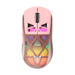 MOUSE (เมาส์) ONIKUMA CHOUKO TRI-MODE WIRELESS GAMING MOUSE : PINK (2Y)