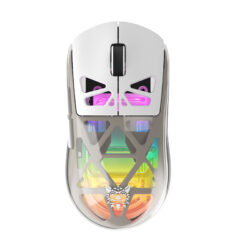 MOUSE (เมาส์) ONIKUMA CHOUKO TRI-MODE WIRELESS GAMING MOUSE : WHITE (2Y)