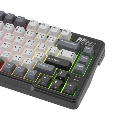 KEYBOARD (คีย์บอร์ด) ROYAL KLUDGE RK L75 TRI-MODE WIRELESS KNIGHT NIGHT (TACTILE BEIGE SWITCH) (EN/TH) (2Y) - Image 7