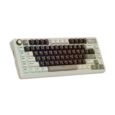 KEYBOARD (คีย์บอร์ด) ROYAL KLUDGE RK L75 TRI-MODE WIRELESS MOCHA GREY (LINEAR CREAM SWITCH) (EN/TH) (2Y) - Image 2