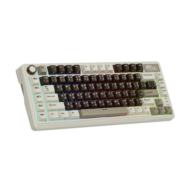 KEYBOARD (คีย์บอร์ด) ROYAL KLUDGE RK L75 TRI-MODE WIRELESS MOCHA GREY (LINEAR CREAM SWITCH) (EN/TH) (2Y) - Image 2