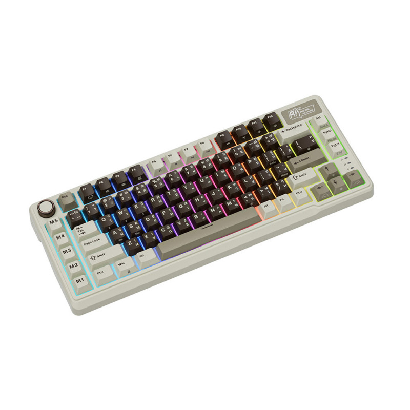 KEYBOARD (คีย์บอร์ด) ROYAL KLUDGE RK L75 TRI-MODE WIRELESS MOCHA GREY (LINEAR CREAM SWITCH) (EN/TH) (2Y) - Image 5