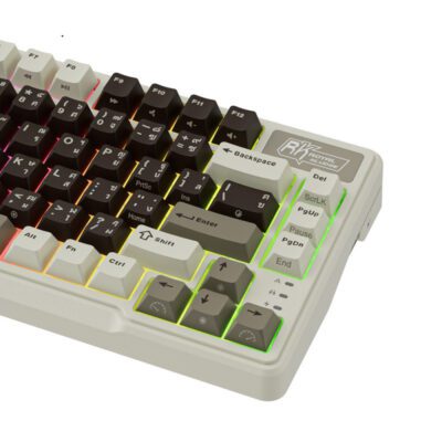 KEYBOARD (คีย์บอร์ด) ROYAL KLUDGE RK L75 TRI-MODE WIRELESS MOCHA GREY (LINEAR CREAM SWITCH) (EN/TH) (2Y) - Image 6
