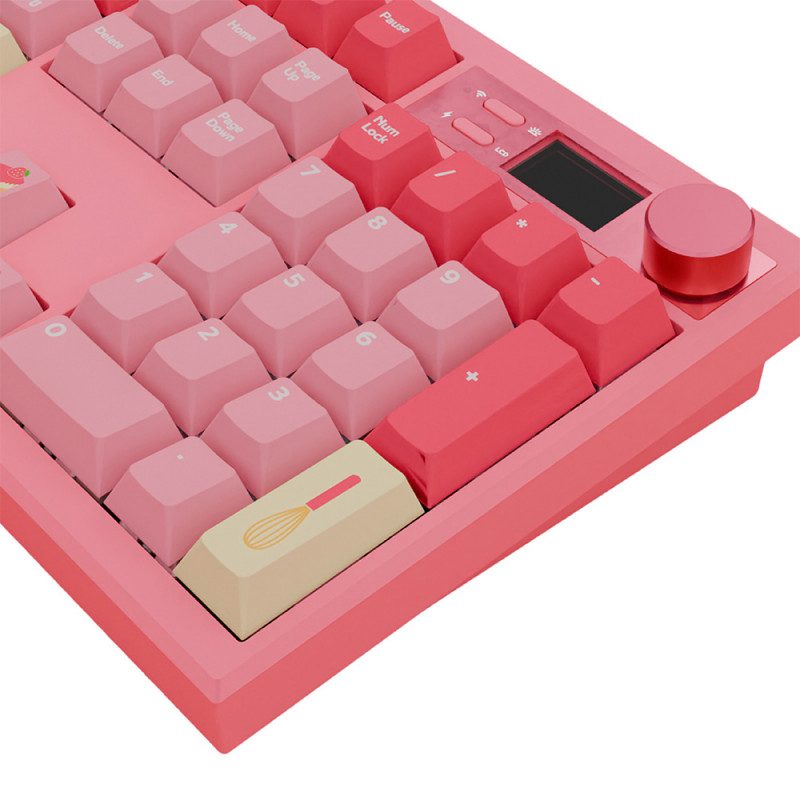KEYBOARD (คีย์บอร์ด) LOGA BASE 104 : STRAWBERRY CHEESE CAKE WIRELESS (CHA-THAI TACTILE SWITCH) (EN/TH) (2Y) - Image 3