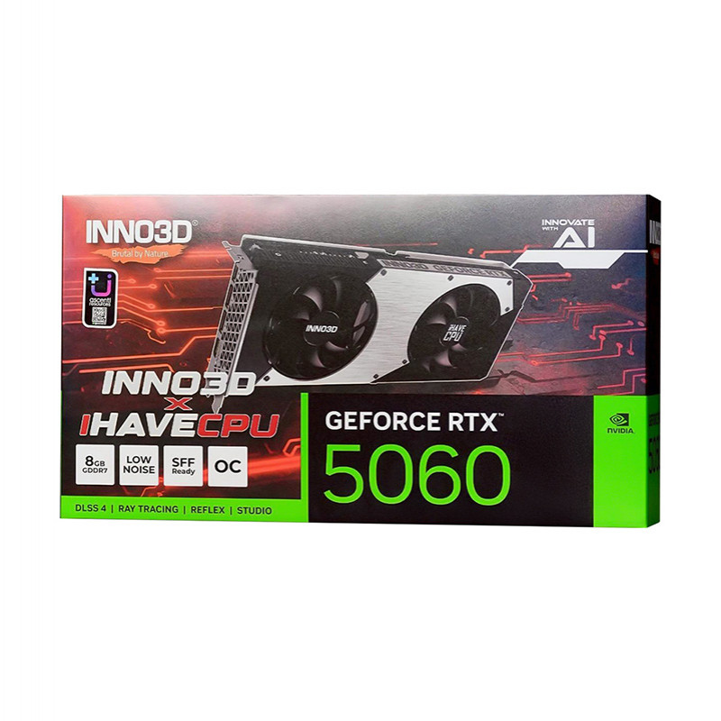 VGA(การ์ดจอ) INNO3D GEFORCE RTX 5060 TWIN X2 OC x iHAVECPU - 8GB GDDR7 (N50602-08D7X-195070C) (3Y) - Image 5