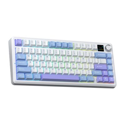 KEYBOARD (คีย์บอร์ด) AULA F75 MAX (WHITE/BLUE/PURPLE) 3IN1 WIRELESS [REAPER SWITCH] (EN/TH) (2Y) - Image 6