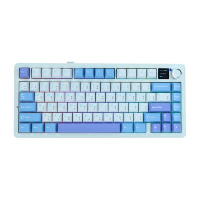 KEYBOARD (คีย์บอร์ด) AULA F75 MAX (WHITE/BLUE/PURPLE) 3IN1 WIRELESS [REAPER SWITCH] (EN/TH) (2Y)