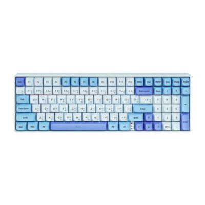 KEYBOARD (คีย์บอร์ด) AULA S100PRO 3IN1 WIRELESS (SKY VIOLET ) [RED SWITCH] (EN/TH) (2Y)