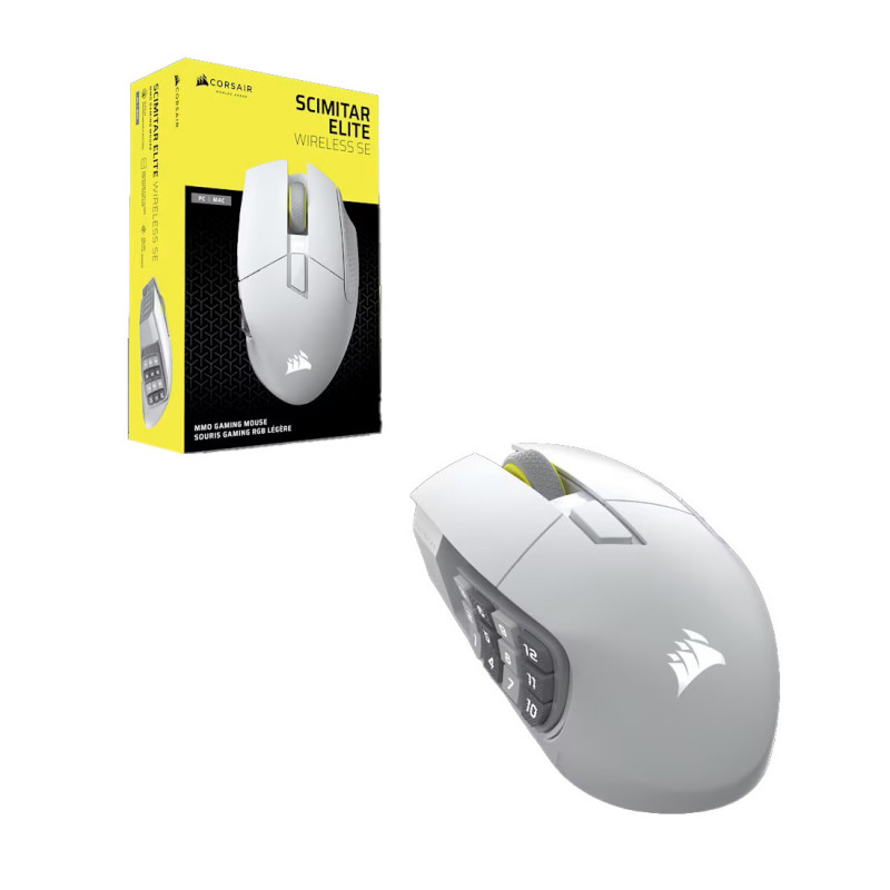 MOUSE (เมาส์) CORSAIR SCIMITAR ELITE WIRELESS SE (WHITE) (CH-9314011-AP) (2Y) - Image 11