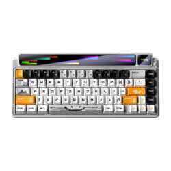 KEYBOARD (คีย์บอร์ด) AULA AMG65 (WHITE) LIGHT SILENT SWITCH (EN) (2Y)