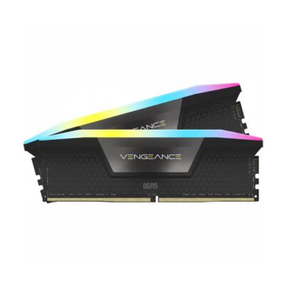 RAM (แรม) CORSAIR VENGEANCE RGB 32GB (16x2) DDR5 6000MHz BLACK (CMH32GX5M2F6000C36) (LT)