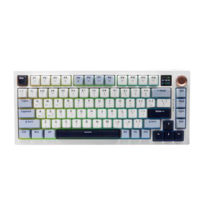 KEYBOARD (คีย์บอร์ด) NEOLUTION E-SPORT GAMING SINGULARCORE (WHITE) (PHILIKEY PINK AFTERGLOW SWITCH) (EN/TH) (2Y)