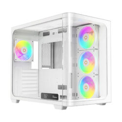 CASE (เคส) OCYPUS IOTA C70 CURVE ARGB (WHITE)(ATX) (3Y)