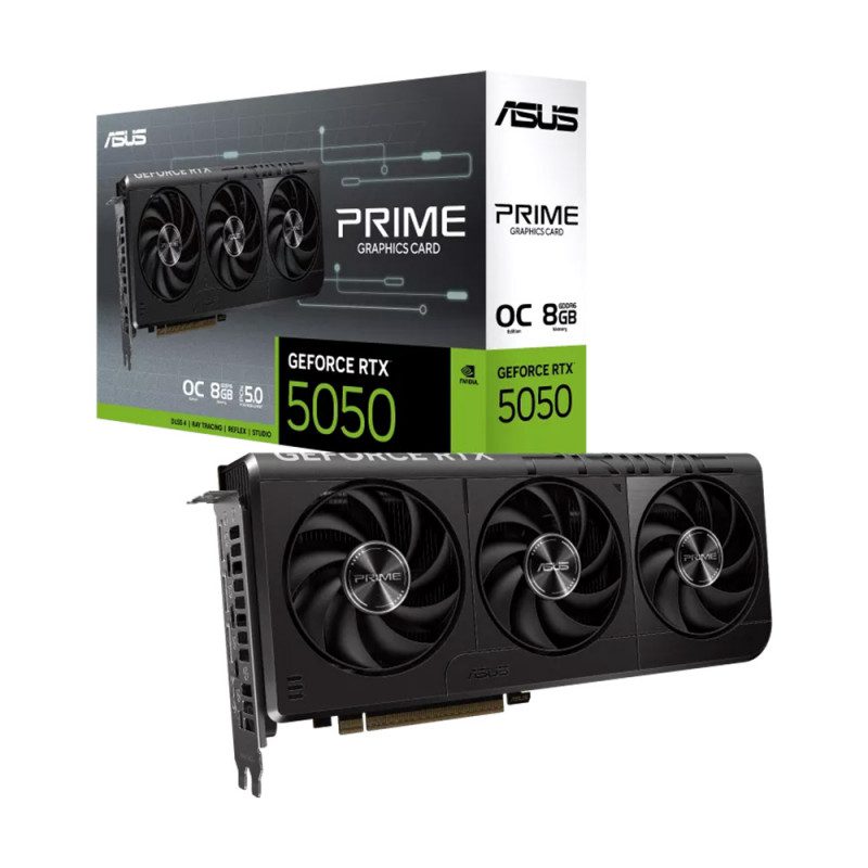 VGA(การ์ดจอ) ASUS PRIME GEFORCE RTX 5050 OC EDITION - 8GB GDDR6 (PRIME-RTX5050-O8G) (3Y)