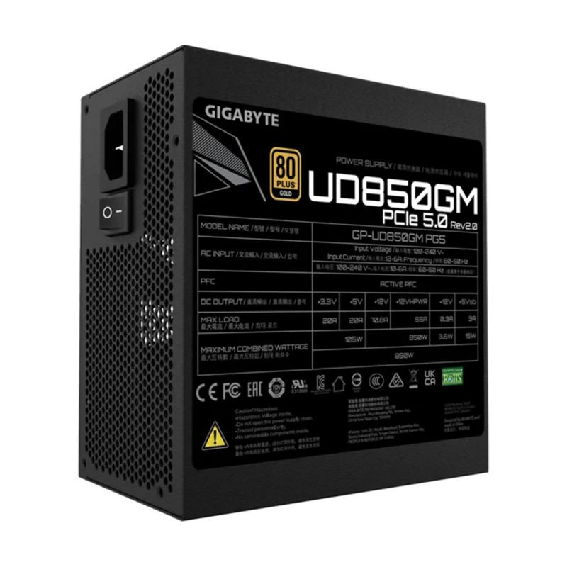 PSU (อุปกรณ์จ่ายไฟ) GIGABYTE UD850GM PG5 V2 850W (80+GOLD) (5Y) - Image 2