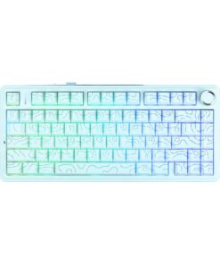 Alternative view of KEYBOARD (คีย์บอร์ด) AULA F75 3IN1 WIRELESS SIDE PRINT CONTOUR (WHITE) [SKY BLUE SWITCH] (EN) (2Y)